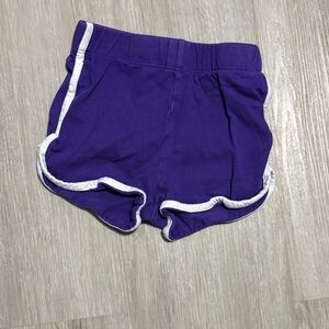 Purple Athletic Shorts with White Trim